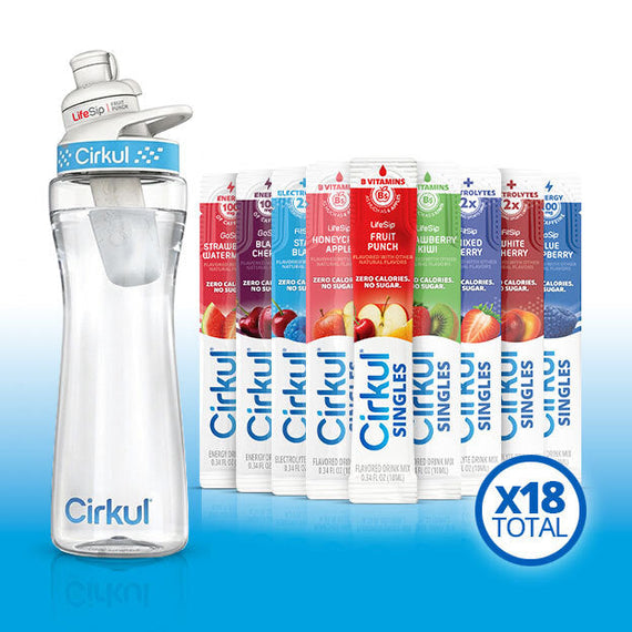 22oz. Plastic Bottle & LifeSip® Fruit Punch X4